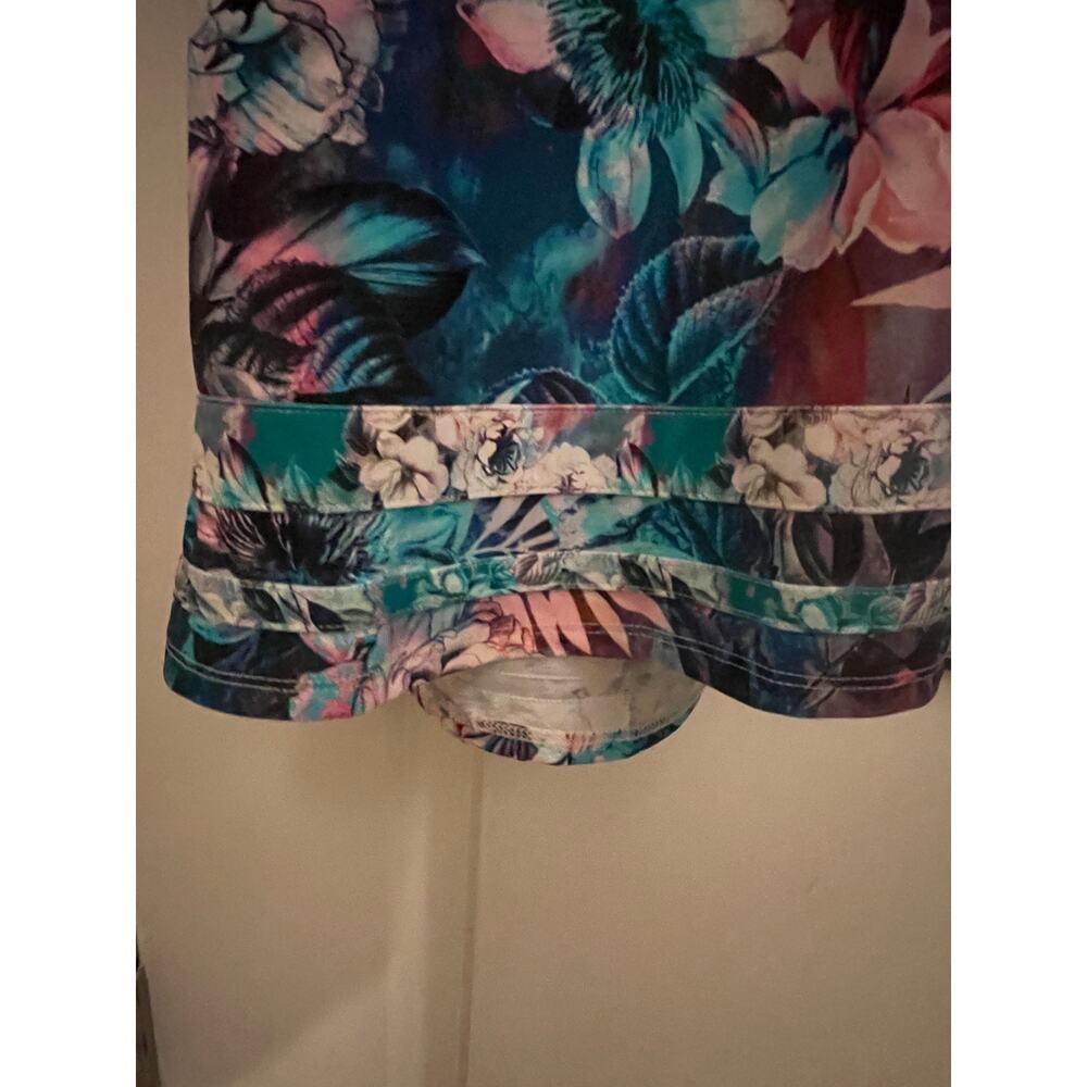 Soft Surroundings Women's XL Jewell UPF Midi Dress Tunic Coverup Midnight Floral - Picture 8 of 8